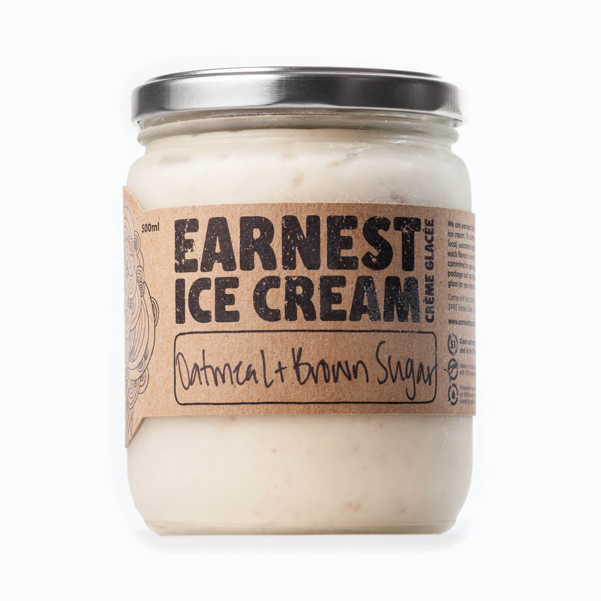 Oatmeal Brown Sugar Earnest Ice Cream