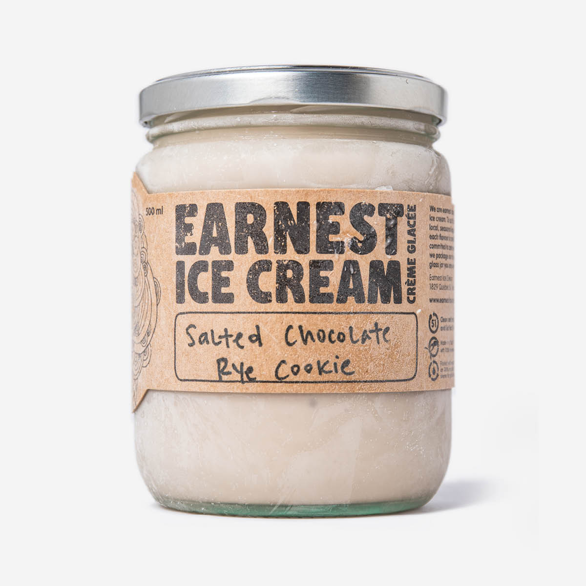 Salted Chocolate Rye Cookie Earnest Ice Cream